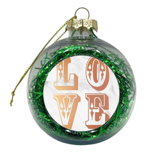 L O V E - xmas bauble by Wallace Elizabeth
