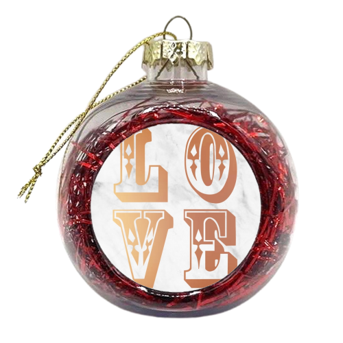 L O V E - xmas bauble by Wallace Elizabeth