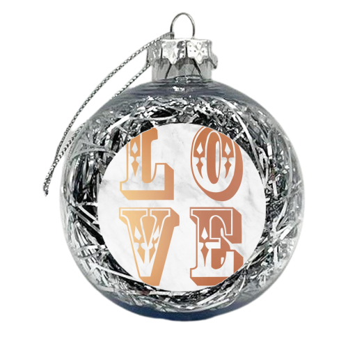 L O V E - xmas bauble by Wallace Elizabeth