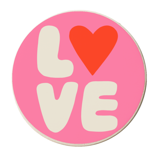 L O V E    P R I N T - personalised beer coaster by Nichola Cowdery