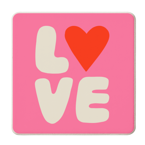L O V E    P R I N T - personalised beer coaster by Nichola Cowdery