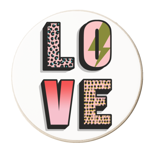 L O V E - personalised beer coaster by Nichola Cowdery