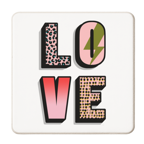 L O V E - personalised beer coaster by Nichola Cowdery
