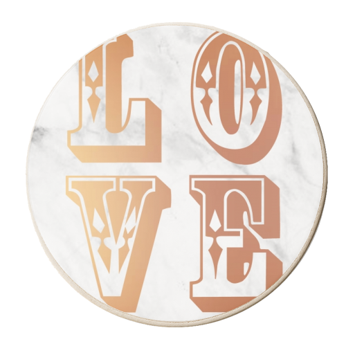 L O V E - personalised beer coaster by Wallace Elizabeth