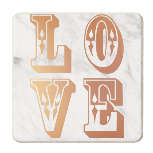 L O V E - personalised beer coaster by Wallace Elizabeth