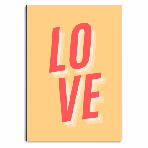 L.O.V.E typographic - personalised A4, A5, A6 notebook by Proper Job Studio