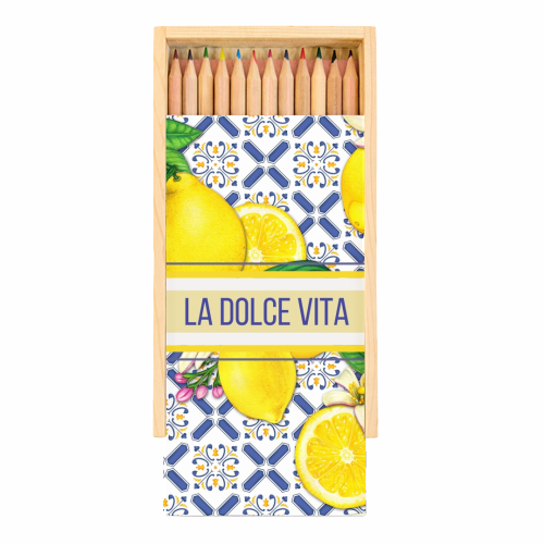La Dolce Vita - Coloured Pencils with Box by Lilly Rose