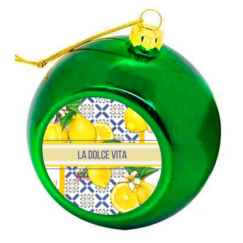 La Dolce Vita - colourful christmas bauble by Lilly Rose