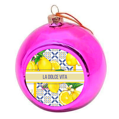 La Dolce Vita - colourful christmas bauble by Lilly Rose