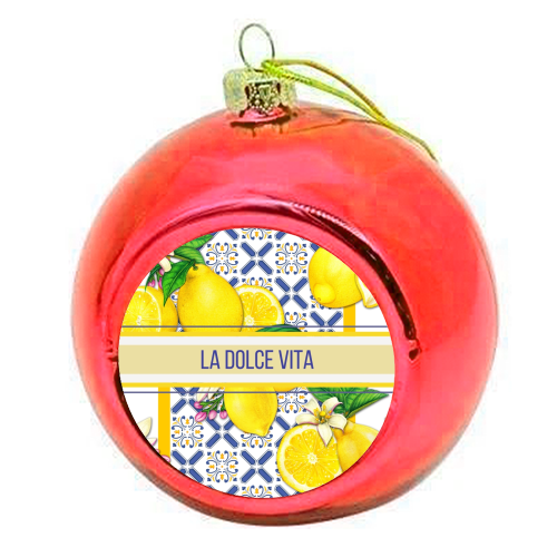 La Dolce Vita - colourful christmas bauble by Lilly Rose