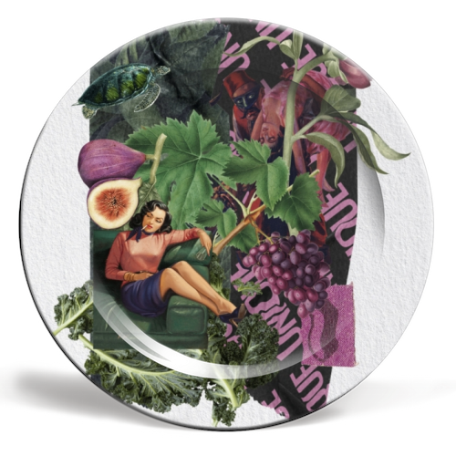 Lá femme d'argent - ceramic dinner plate by Antonieta