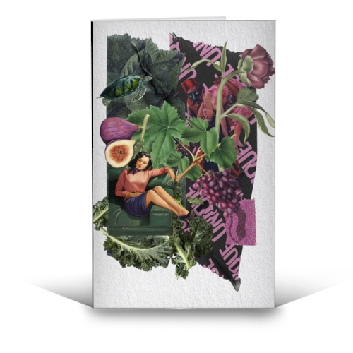 Lá femme d'argent - funny greeting card by Antonieta