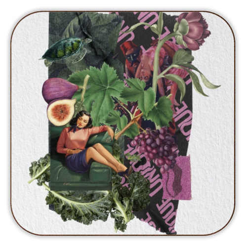 Lá femme d'argent - personalised beer coaster by Antonieta