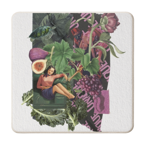 Lá femme d'argent - personalised beer coaster by Antonieta