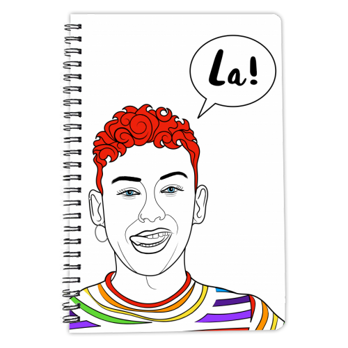 La! (Ritchie) - personalised A4, A5, A6 notebook by Adam Regester