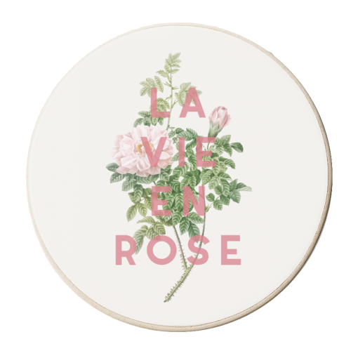 La vie en rose - personalised beer coaster by The 13 Prints