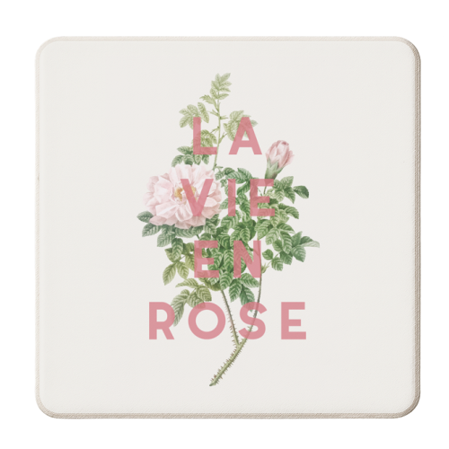 La vie en rose - personalised beer coaster by The 13 Prints