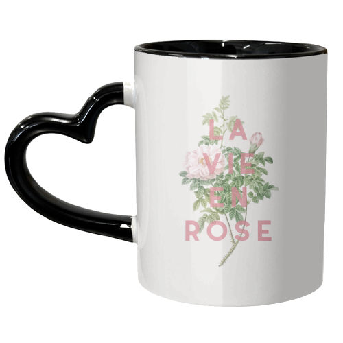 La vie en rose - unique mug by The 13 Prints