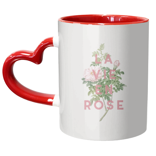 La vie en rose - unique mug by The 13 Prints