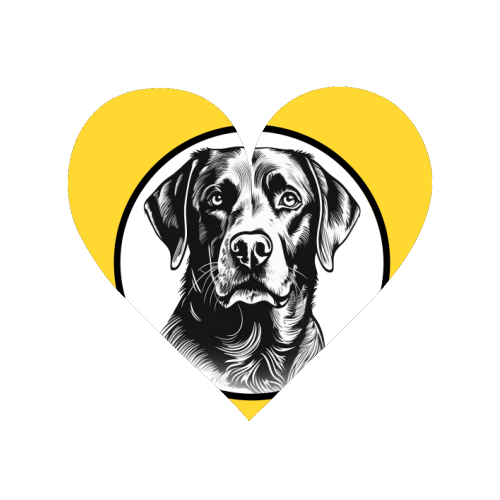 Labrador Cameo Dog Portrait (Yellow) - Magnet by Adam Regester