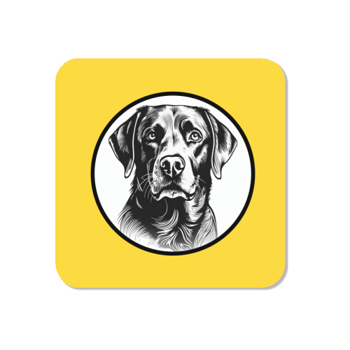 Labrador Cameo Dog Portrait (Yellow) - Magnet by Adam Regester