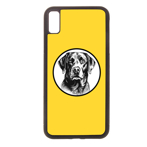 Labrador Cameo Dog Portrait (Yellow) - stylish phone case by Adam Regester