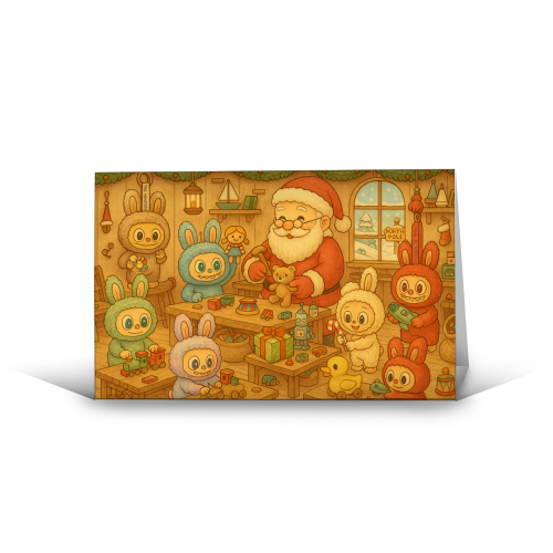Labubu Christmas - funny greeting card by Ms Doodle