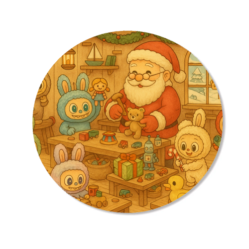Labubu Christmas - Magnet by Ms Doodle