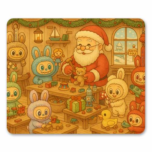 Labubu Christmas - mouse mat by Ms Doodle