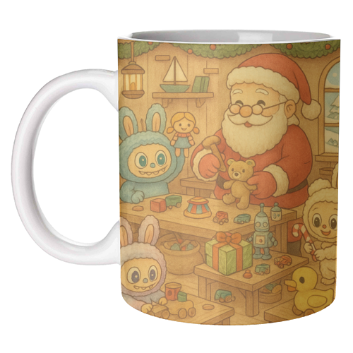 Labubu Christmas - unique mug by Ms Doodle