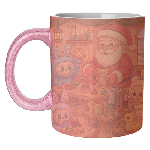 Labubu Christmas - unique mug by Ms Doodle