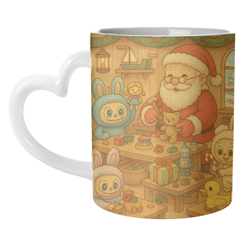 Labubu Christmas - unique mug by Ms Doodle