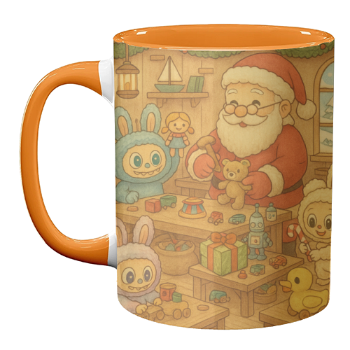Labubu Christmas - unique mug by Ms Doodle