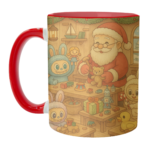 Labubu Christmas - unique mug by Ms Doodle