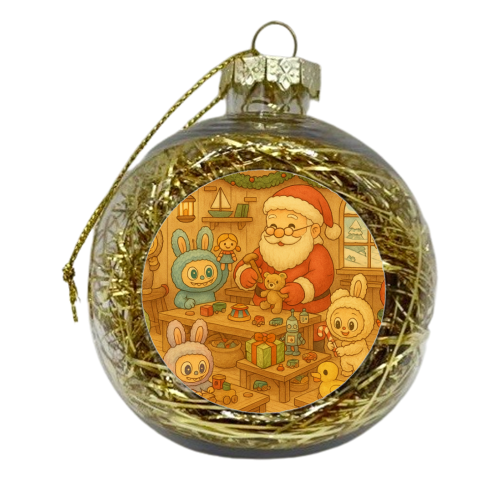 Labubu Christmas - xmas bauble by Ms Doodle