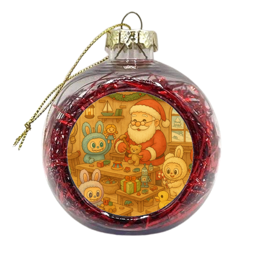 Labubu Christmas - xmas bauble by Ms Doodle