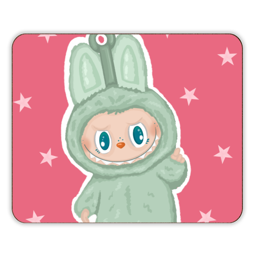 Labubu inspired Kawaii Pop Mart Little Monster - designer placemat by By Rosybum