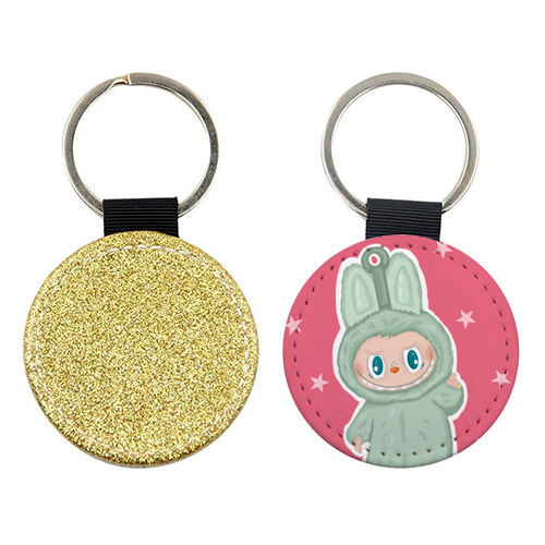 Labubu inspired Kawaii Pop Mart Little Monster - keyring by By Rosybum