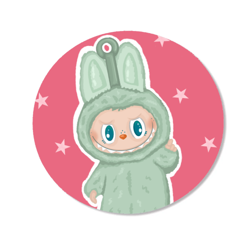 Labubu inspired Kawaii Pop Mart Little Monster - Magnet by By Rosybum