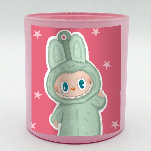 Labubu inspired Kawaii Pop Mart Little Monster - scented candle by By Rosybum