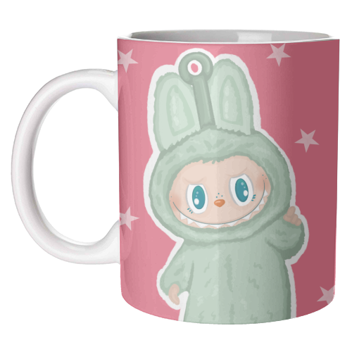 Labubu inspired Kawaii Pop Mart Little Monster - unique mug by By Rosybum