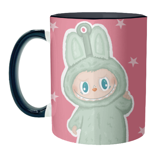 Labubu inspired Kawaii Pop Mart Little Monster - unique mug by By Rosybum