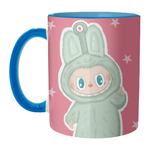 Labubu inspired Kawaii Pop Mart Little Monster - unique mug by By Rosybum