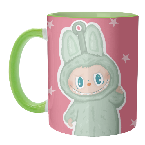 Labubu inspired Kawaii Pop Mart Little Monster - unique mug by By Rosybum