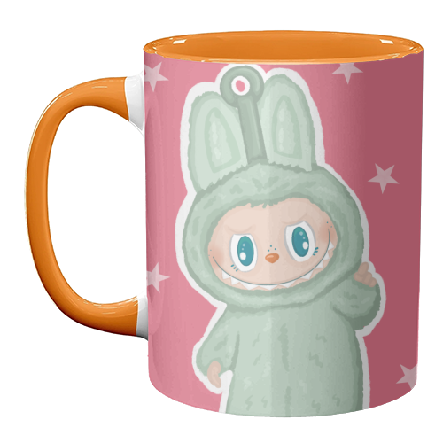 Labubu inspired Kawaii Pop Mart Little Monster - unique mug by By Rosybum
