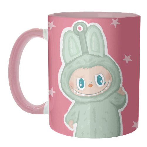 Labubu inspired Kawaii Pop Mart Little Monster - unique mug by By Rosybum