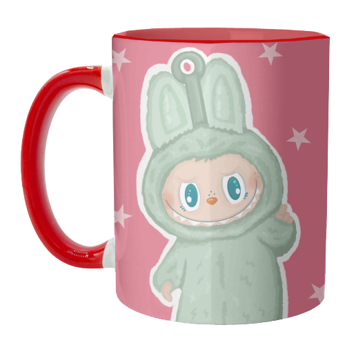 Labubu inspired Kawaii Pop Mart Little Monster - unique mug by By Rosybum
