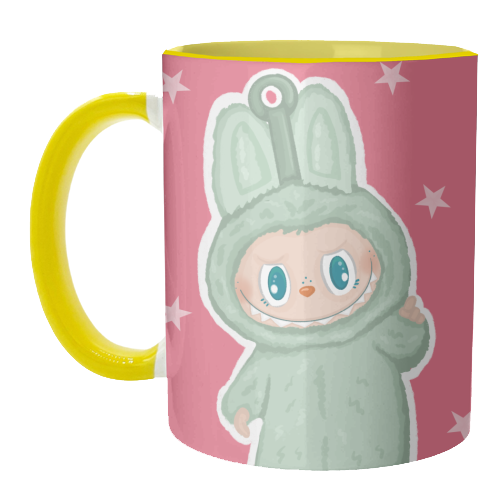 Labubu inspired Kawaii Pop Mart Little Monster - unique mug by By Rosybum