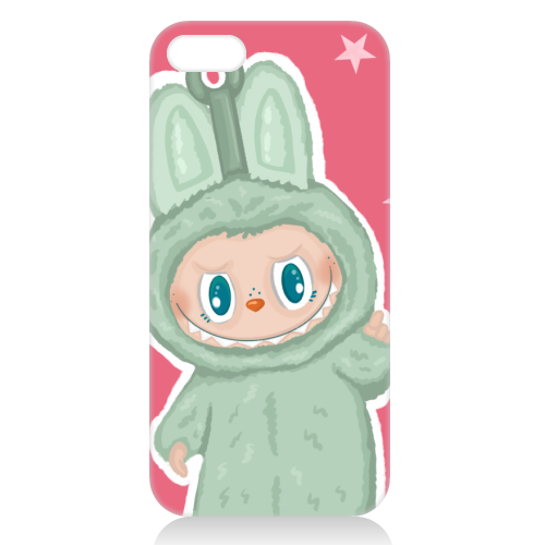 Labubu inspired Kawaii Pop Mart Little Monster - unique phone case by By Rosybum