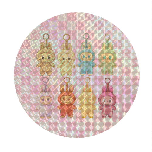 Labubu Line - Circle Sticker by Ms Doodle